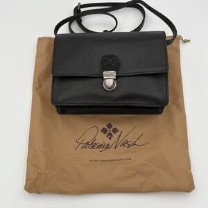 Patricia Nash Lanza Crossbody Organizer - Black Leather